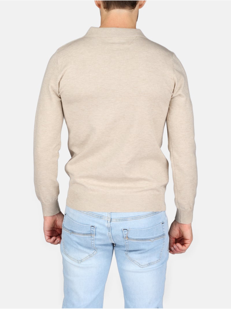 Maglione elegante con collo a polo - Kenzarro Crema - Kiabi