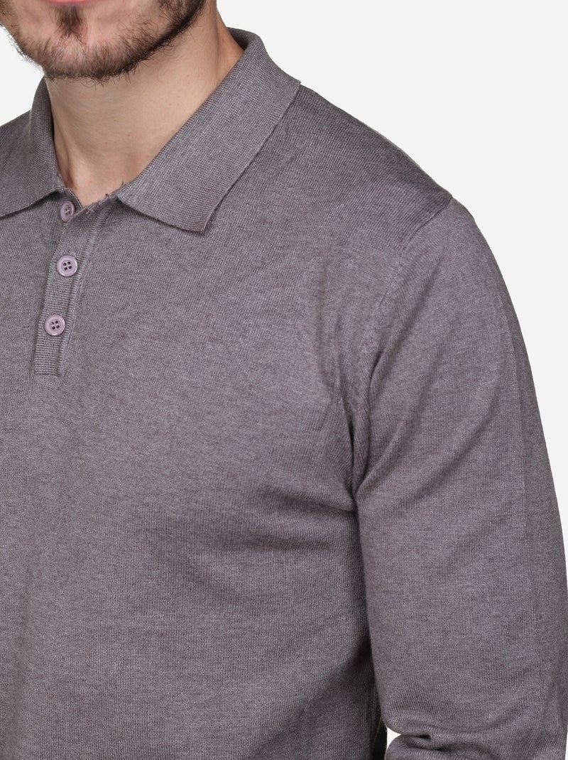 Maglione elegante con collo a polo - Kenzarro Grigio - Kiabi