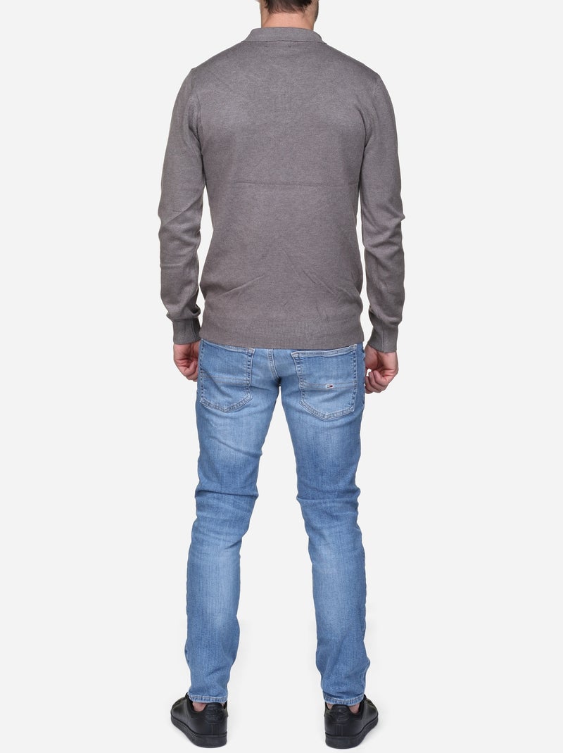 Maglione elegante con collo a polo - Kenzarro Grigio - Kiabi