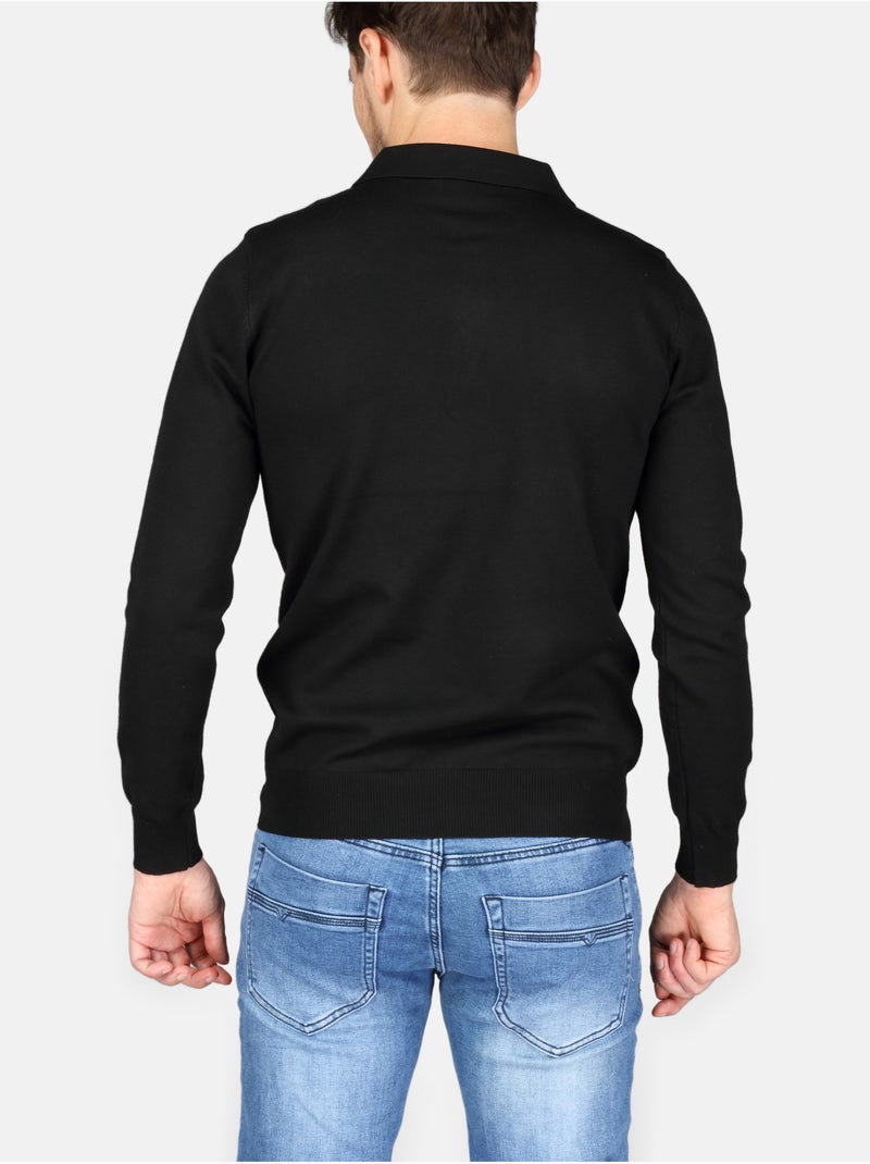 Maglione elegante con collo a polo - Kenzarro Nero - Kiabi
