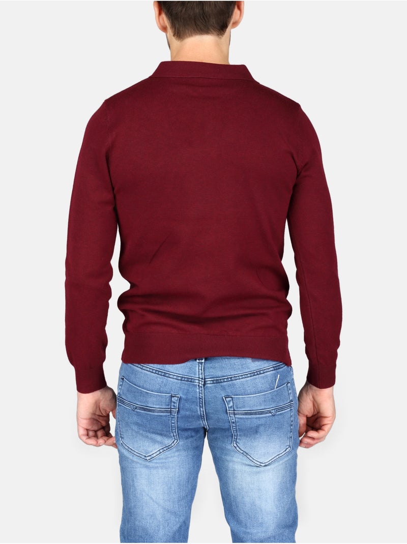 Maglione elegante con collo a polo - Kenzarro Rosso - Kiabi