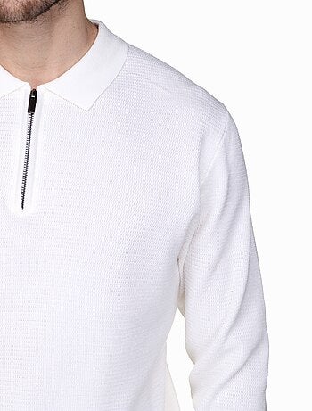 Maglione elegante con collo a polo e zip - Frilivin