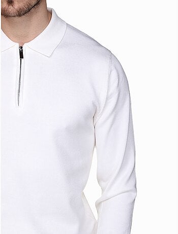 Maglione elegante con collo a polo e zip - Frilivin