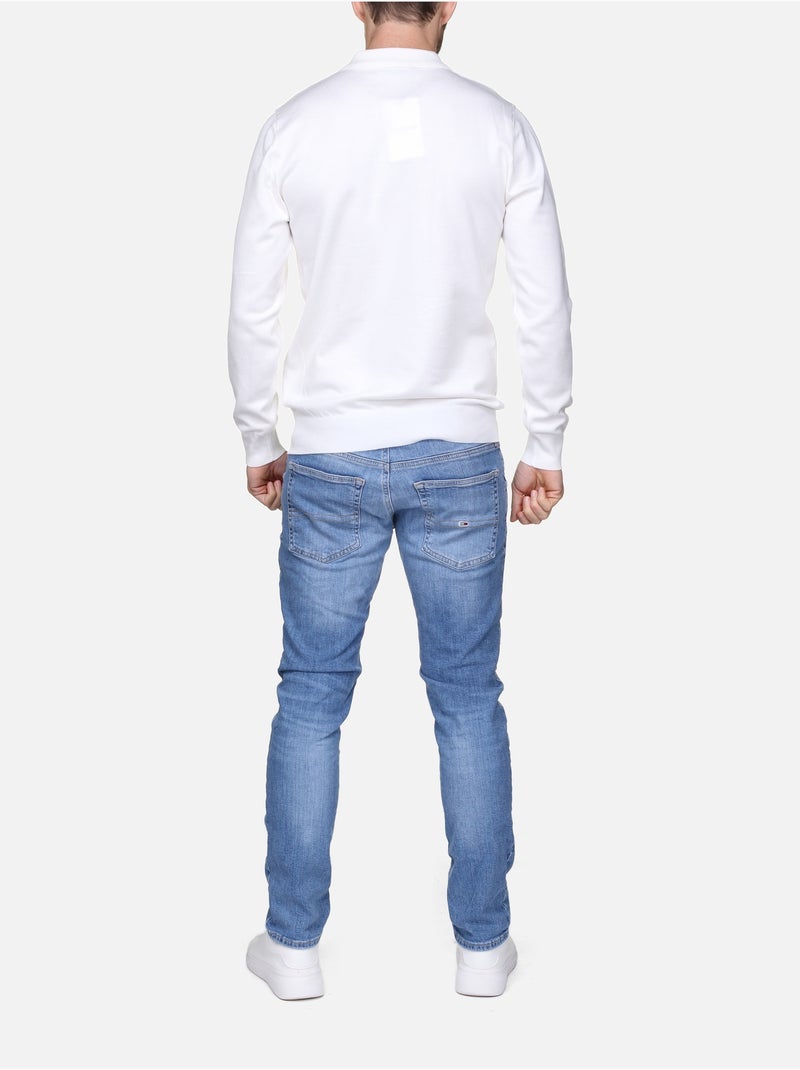 Maglione elegante con collo a polo e zip - Frilivin Bianco - Kiabi