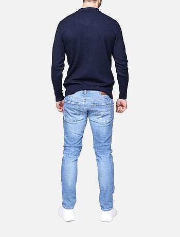 Maglione elegante con collo a polo e zip - Frilivin