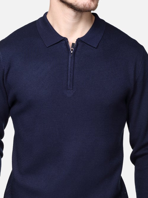 Maglione elegante con collo a polo e zip - Frilivin - Kiabi Maglione elegante con collo a polo e zip - Frilivin - Kiabi
