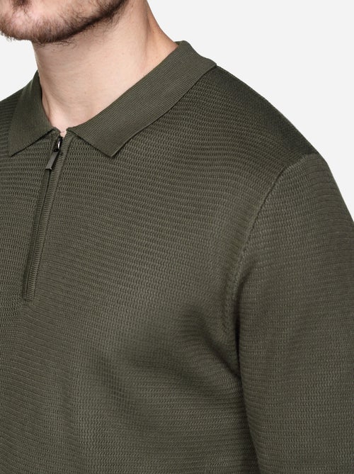 Maglione elegante con collo a polo e zip - Frilivin - Kiabi Maglione elegante con collo a polo e zip - Frilivin - Kiabi