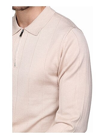 Maglione elegante con collo a polo e zip - Frilivin