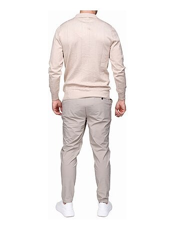 Maglione elegante con collo a polo e zip - Frilivin