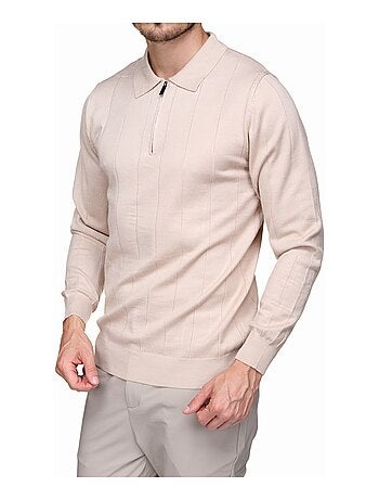 Maglione elegante con collo a polo e zip - Frilivin