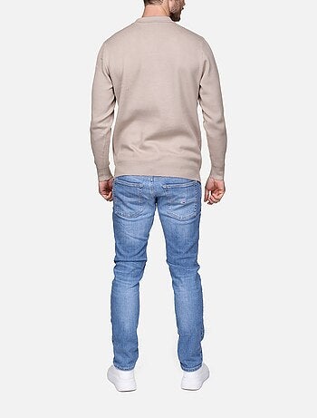 Maglione elegante con collo a polo e zip - Frilivin