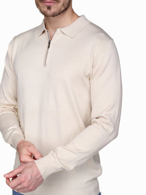 Maglione elegante con collo a polo e zip - Frilivin - Kiabi Maglione elegante con collo a polo e zip - Frilivin - Kiabi