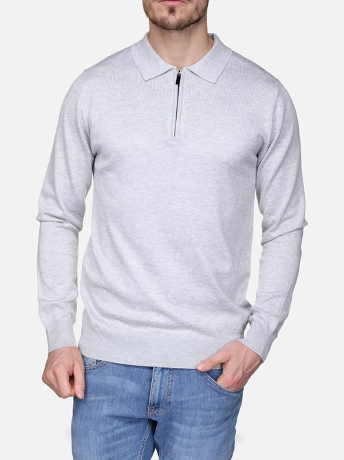 Maglione elegante con collo a polo e zip - Frilivin - Kiabi Maglione elegante con collo a polo e zip - Frilivin - Kiabi