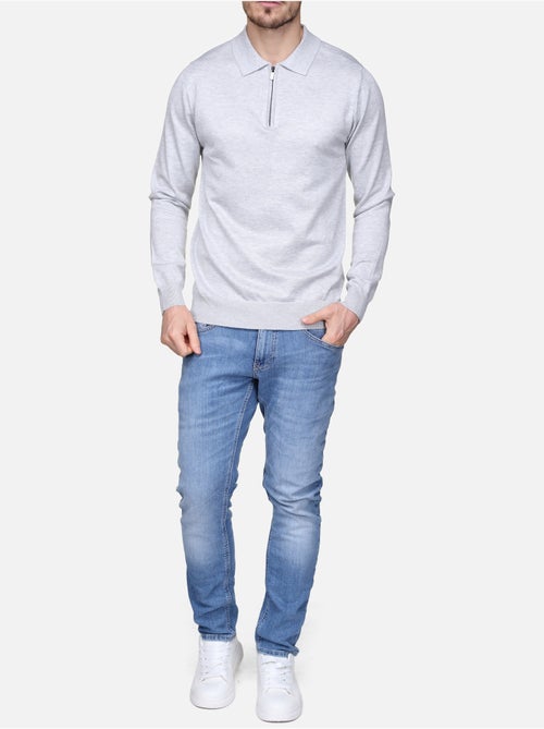 Maglione elegante con collo a polo e zip - Frilivin - Kiabi Maglione elegante con collo a polo e zip - Frilivin - Kiabi