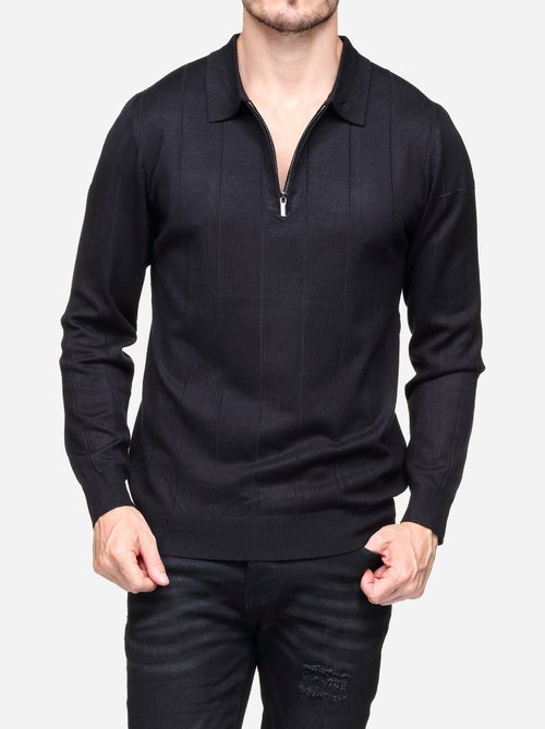 Maglione elegante con collo a polo e zip - Frilivin - Kiabi Maglione elegante con collo a polo e zip - Frilivin - Kiabi