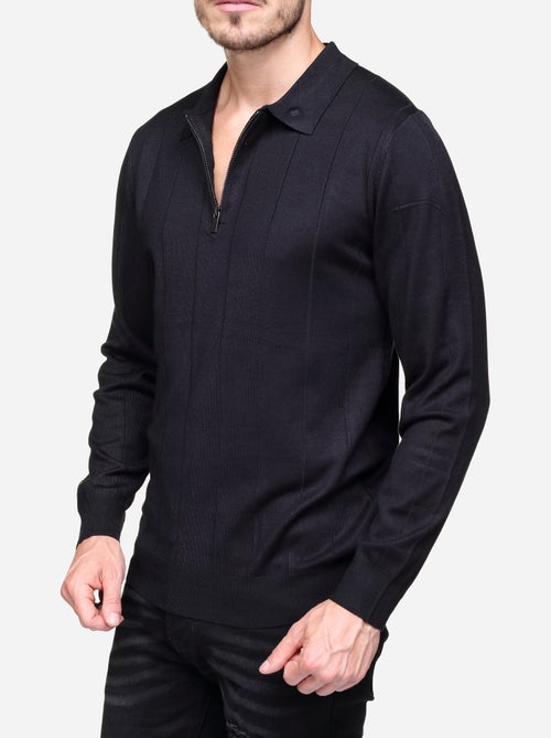 Maglione elegante con collo a polo e zip - Frilivin - Kiabi Maglione elegante con collo a polo e zip - Frilivin - Kiabi