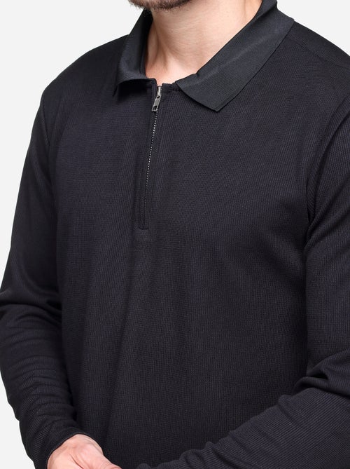 Maglione elegante con collo a polo e zip - Frilivin - Kiabi Maglione elegante con collo a polo e zip - Frilivin - Kiabi