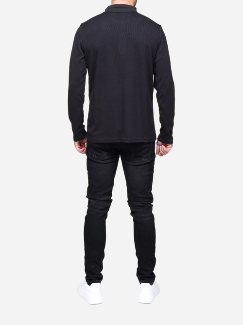 Maglione elegante con collo a polo e zip - Frilivin - Kiabi Maglione elegante con collo a polo e zip - Frilivin - Kiabi