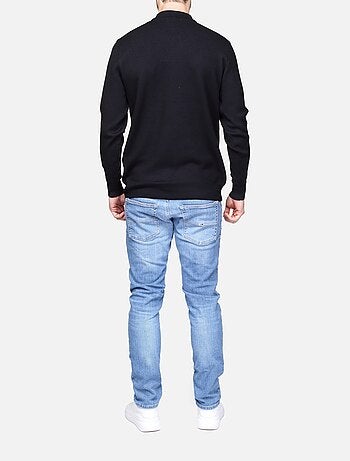Maglione elegante con collo a polo e zip - Frilivin