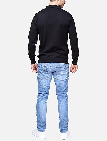 Maglione elegante con collo a polo e zip - Frilivin