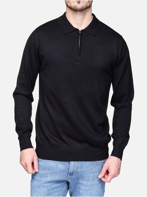 Maglione elegante con collo a polo e zip - Frilivin - Kiabi Maglione elegante con collo a polo e zip - Frilivin - Kiabi