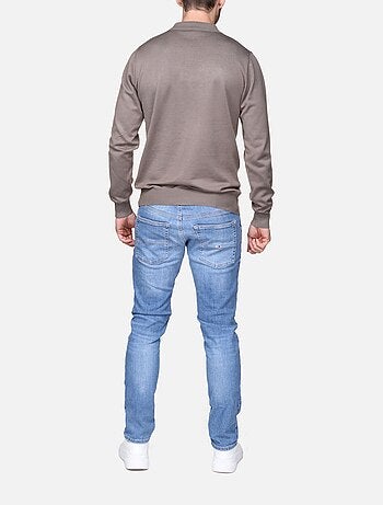 Maglione elegante con collo a polo e zip - Frilivin