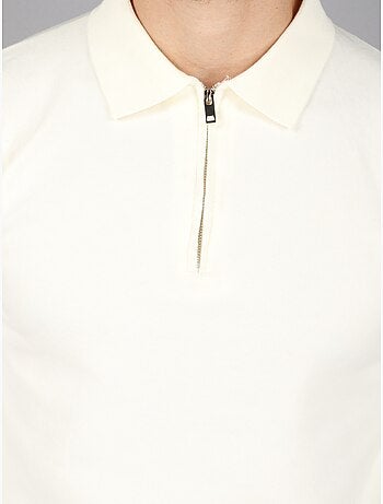Maglione elegante con collo a polo e zip - Kenzarro