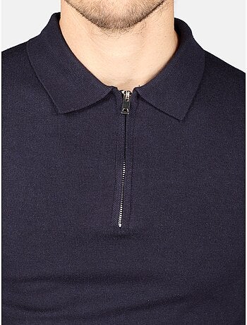Maglione elegante con collo a polo e zip - Kenzarro