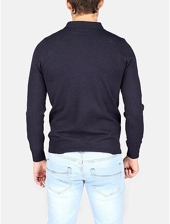 Maglione elegante con collo a polo e zip - Kenzarro
