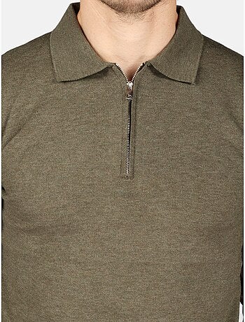 Maglione elegante con collo a polo e zip - Kenzarro