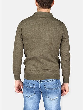 Maglione elegante con collo a polo e zip - Kenzarro