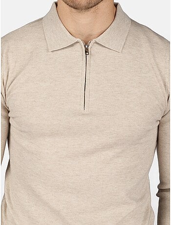 Maglione elegante con collo a polo e zip - Kenzarro
