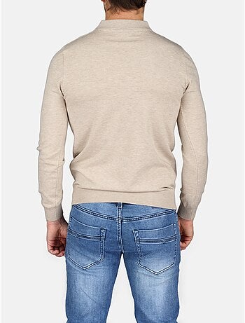 Maglione elegante con collo a polo e zip - Kenzarro