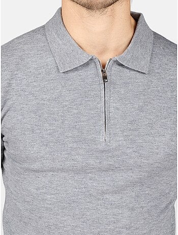 Maglione elegante con collo a polo e zip - Kenzarro