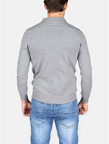Maglione elegante con collo a polo e zip - Kenzarro