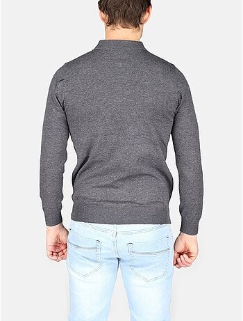 Maglione elegante con collo a polo e zip - Kenzarro