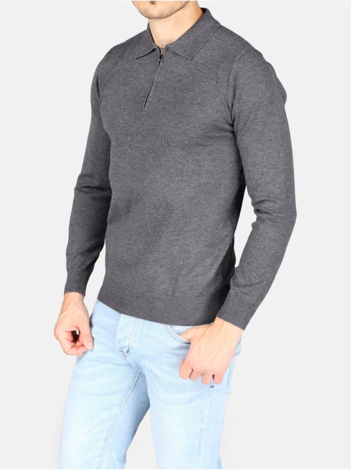 Maglione elegante con collo a polo e zip - Kenzarro - Kiabi Maglione elegante con collo a polo e zip - Kenzarro - Kiabi
