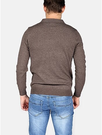 Maglione elegante con collo a polo e zip - Kenzarro
