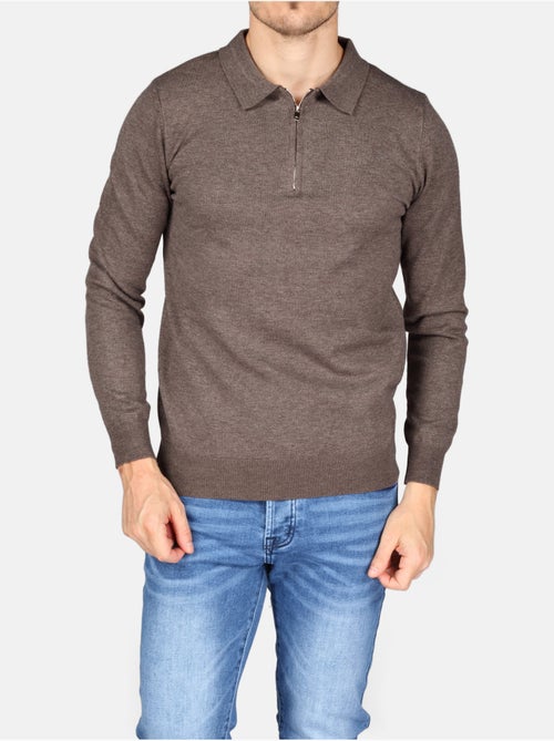 Maglione elegante con collo a polo e zip - Kenzarro - Kiabi Maglione elegante con collo a polo e zip - Kenzarro - Kiabi