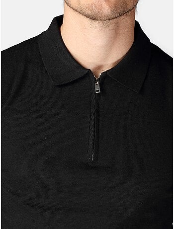 Maglione elegante con collo a polo e zip - Kenzarro