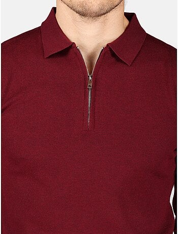 Maglione elegante con collo a polo e zip - Kenzarro