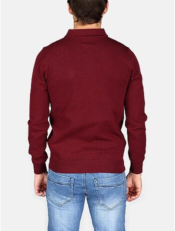 Maglione elegante con collo a polo e zip - Kenzarro