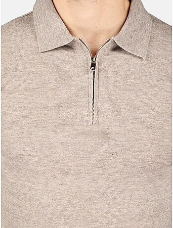Maglione elegante con collo a polo e zip - Kenzarro