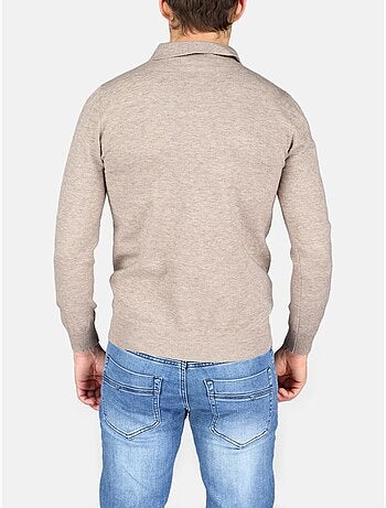 Maglione elegante con collo a polo e zip - Kenzarro