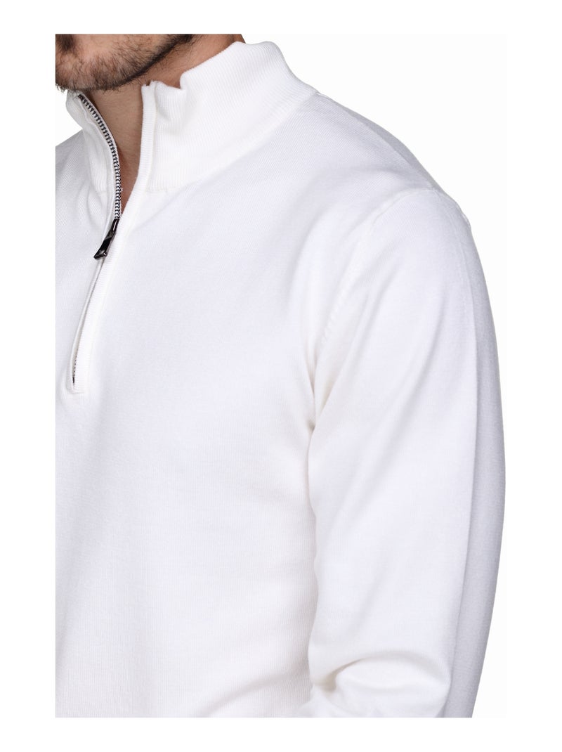 Maglione elegante con collo alla camionista - Frilivin Bianco - Kiabi