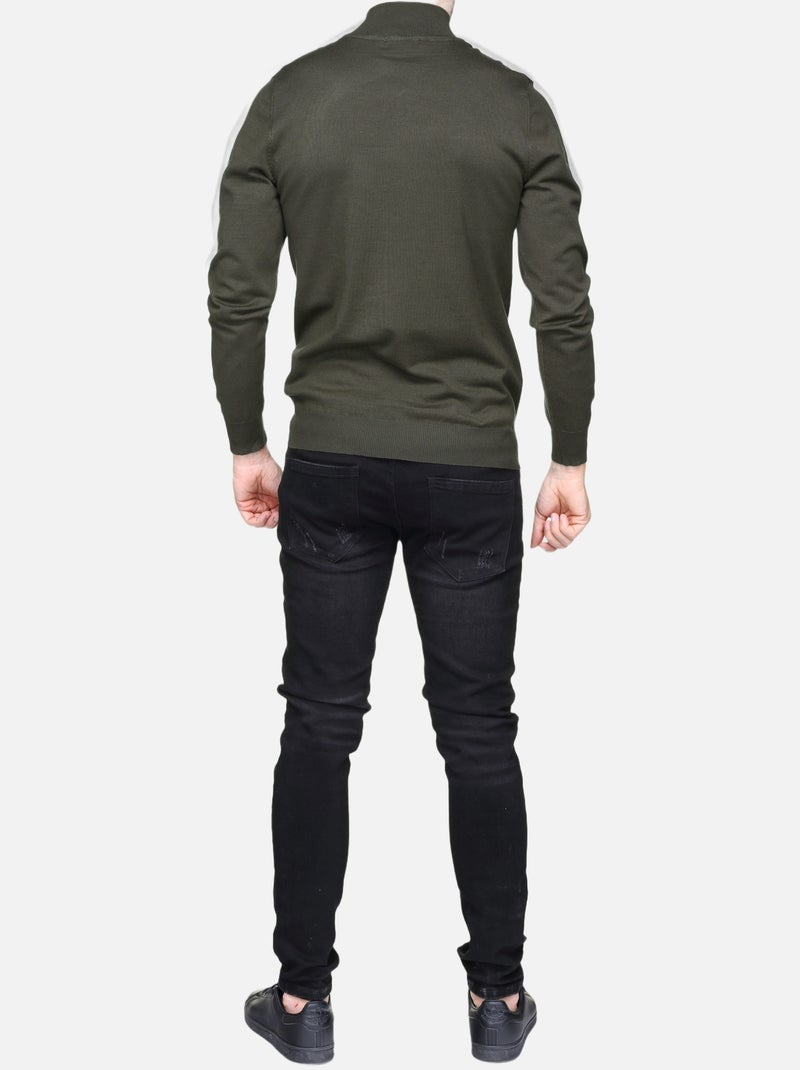 Maglione elegante con collo alla camionista - Frilivin Cachi - Kiabi