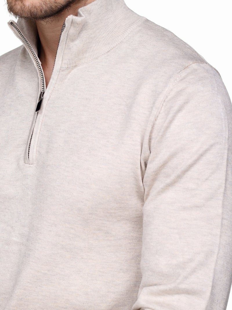 Maglione elegante con collo alla camionista - Frilivin Crema - Kiabi