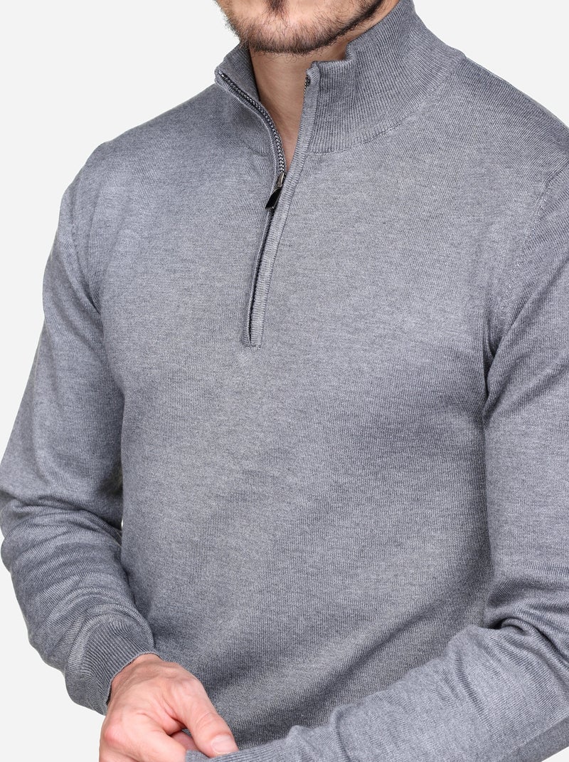 Maglione elegante con collo alla camionista - Frilivin Grigio chiaro - Kiabi