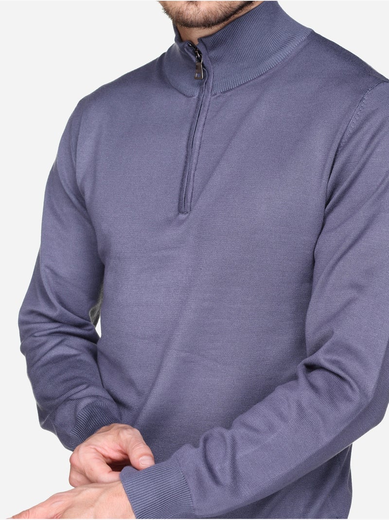 Maglione elegante con collo alla camionista - Frilivin Indaco - Kiabi
