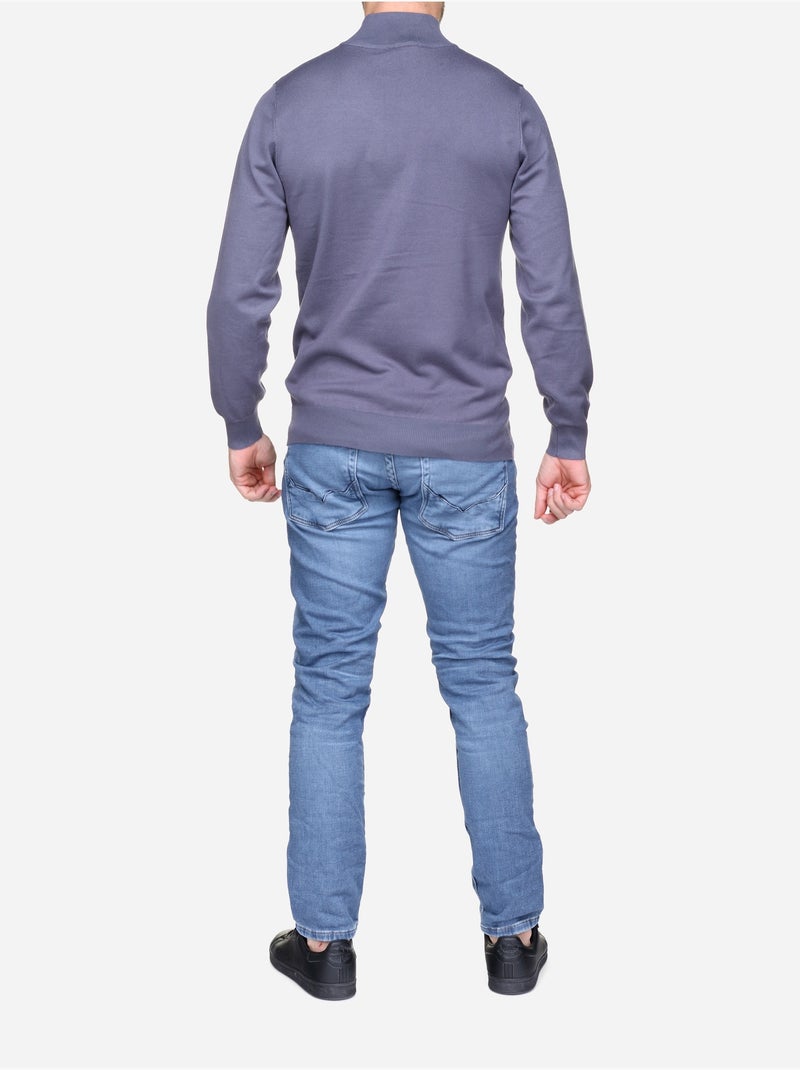 Maglione elegante con collo alla camionista - Frilivin Indaco - Kiabi